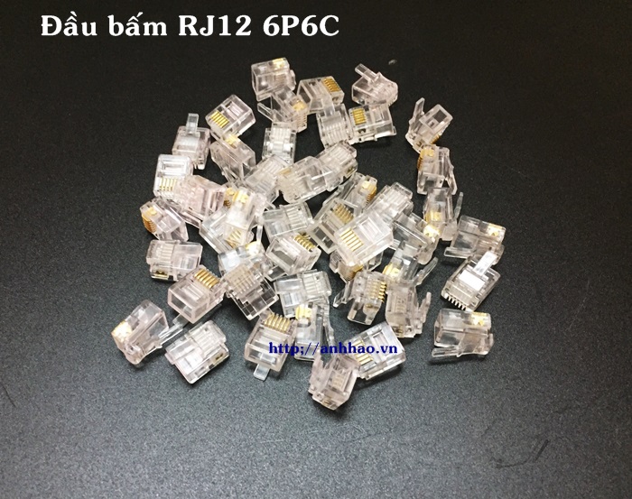 Đầu bấm điện thoại RJ12 6P6C